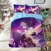 Anime Cartoon Pattern Duvet Cover Set Honkai Star Rail Bedding Set Singletwin Size Dormitory Decor Bedroom Decor for Teen