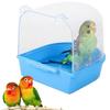 Bird Bathtub Easy To Clean Transparent Bird Bath Cage Convenient Bath Bathroom for Small Birds Parrot
