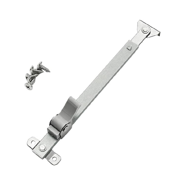 Adjustable Metal Window Stay Arm with Sliding Lock for Home Ventilation Support and Daily Opening Position Use