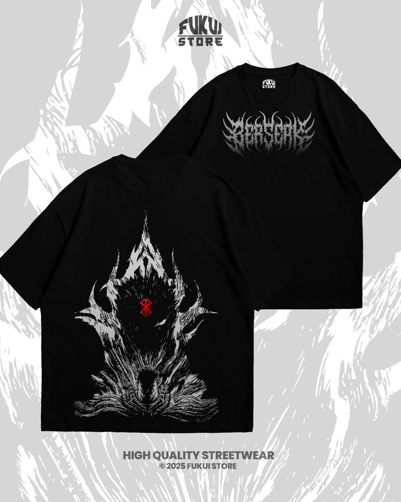 Guts Berserk T-shirt Dark Swordsman Skull Knight Battle Form Graphic Men Women Oversized 100% Cotton Short Sleeve Streetwear Y2k Female Male Clothing