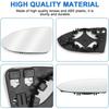 Fit for VW Golf MK7 2013-2020 Wing Mirror Glass, Left Heated Wing Mirror Glass Replacement, Convex Clear Passenger Side Heated Aspherical