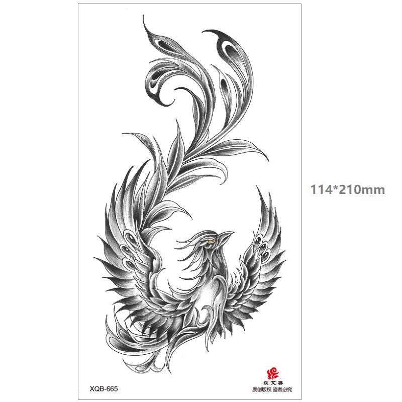 Dragon Wolf Tiger Black Water Transfer Simulation Disposable Temporary Half-Arm Animal Set Tattoo Sticker