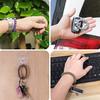 5 Stück Armband-Schlüsselanhänger Umweltfreundlicher Dehnbarer Kunststoff Flexibles Spiral-Handgelenkband für Kinder