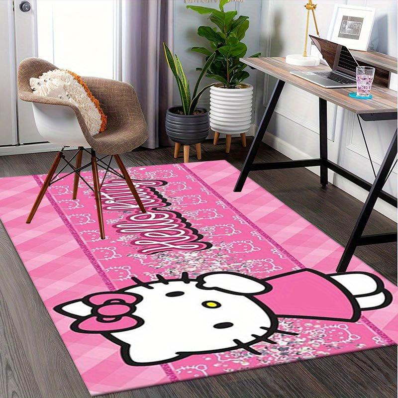 1pc Sanrio Hello Kitty Mermaid Printed Office Carpet Rectangle Rug Under The Table,Perfect Room Decor for Living Room, Bedroom, Kitchen, Non-slip Floo