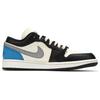 Jordan Air Jordan 1 Low top Vintage Basketball Shoes Women's Black Blue DC0774-101(Team24-)