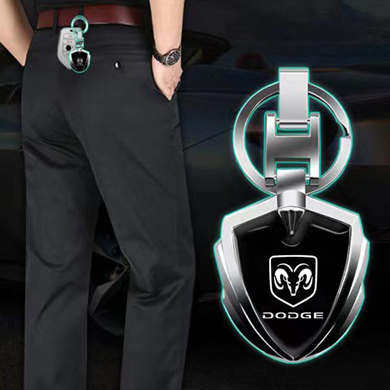 3D Metal Car Styling Keychain Key Chain Key Rings Pendant for Dodge Journey Dakota Durango Caliber Challenger Charger Ram 1500 Stratus Dart
