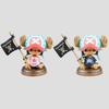 Cartoon One Piece 8CM Anime Chopper With Flag Action Model Kawaii GK Toy PVC Statue Collection Car Decoration Gifts Brinquedos