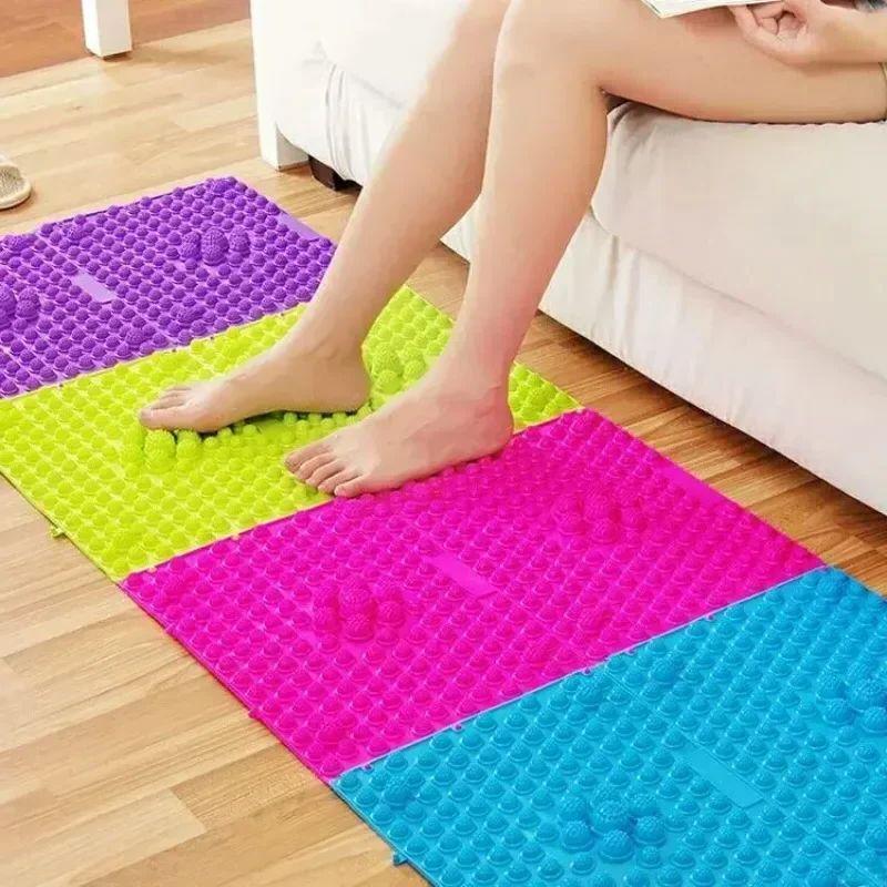 Foot Reflexology Massage Pad Cushion Pillow Yoga Spike Mat Anti-Stress Blood Circulation Plate Mat Massager Toe Pressure Plate