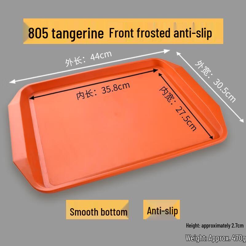 HANDUNYOU Commercial Anti-Slip Plastic Serving Tray