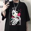 Anime Enmu Printed T-Shirt Women Summer T-Shirt Women Casual Short Sleeve Crew Neck T-Shirt Tops Y2k Top Vintage Clothes Fashion