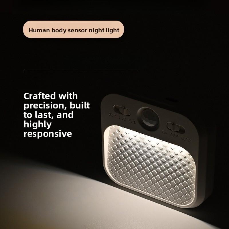 Smart IR Motion Sensor LED Night Light, Rechargeable Wall Lamp for Cabinet, Hallway, Stair, Kitchen, Bedroom & Nursing