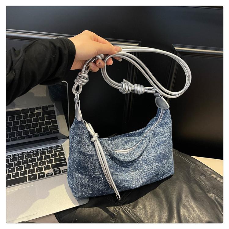 

Популярные джинсовые сумки, ощущение высокого класса, популярные сумки через плечо, модные для поездок на работу, новые сумки-мессенджеры Baita темно-синий