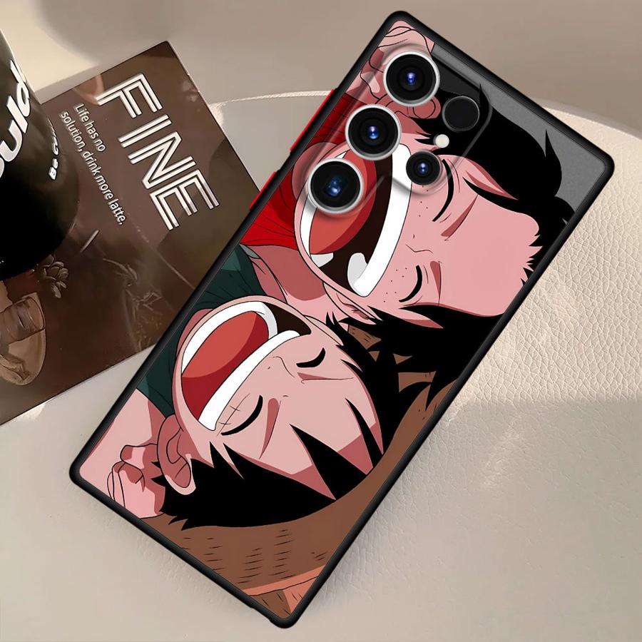 Funda Back Phone Cover Case for Samsung Galaxy S24 Plus S21 S23 FE S25 Ultra S20 FE S22 S26 Note 20 Ultra 10+ One Piece Anime