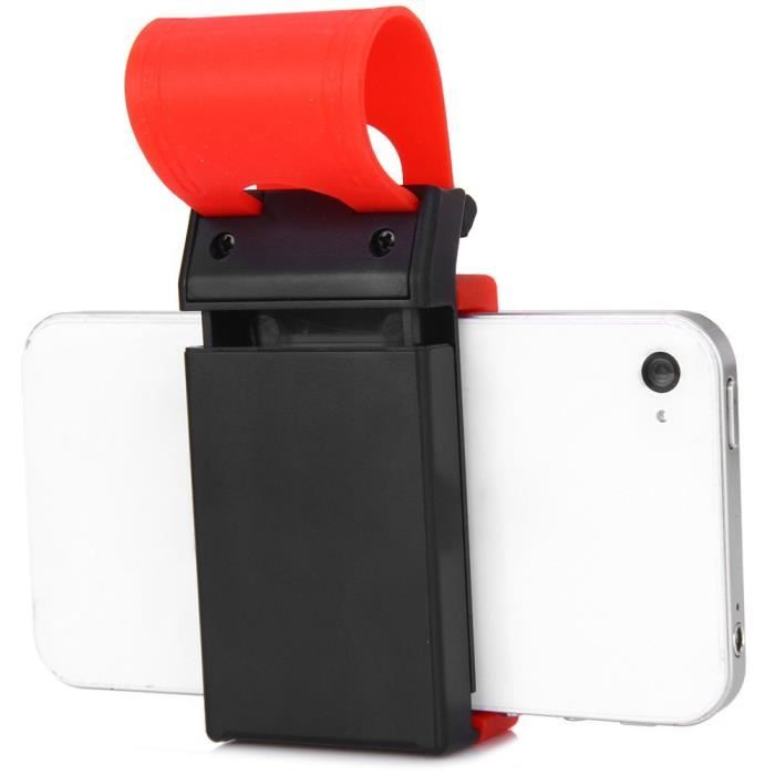 Support Smartphone - Practical - Black - Steering Wheel Installation - For Phones Up To 4.8 Inches