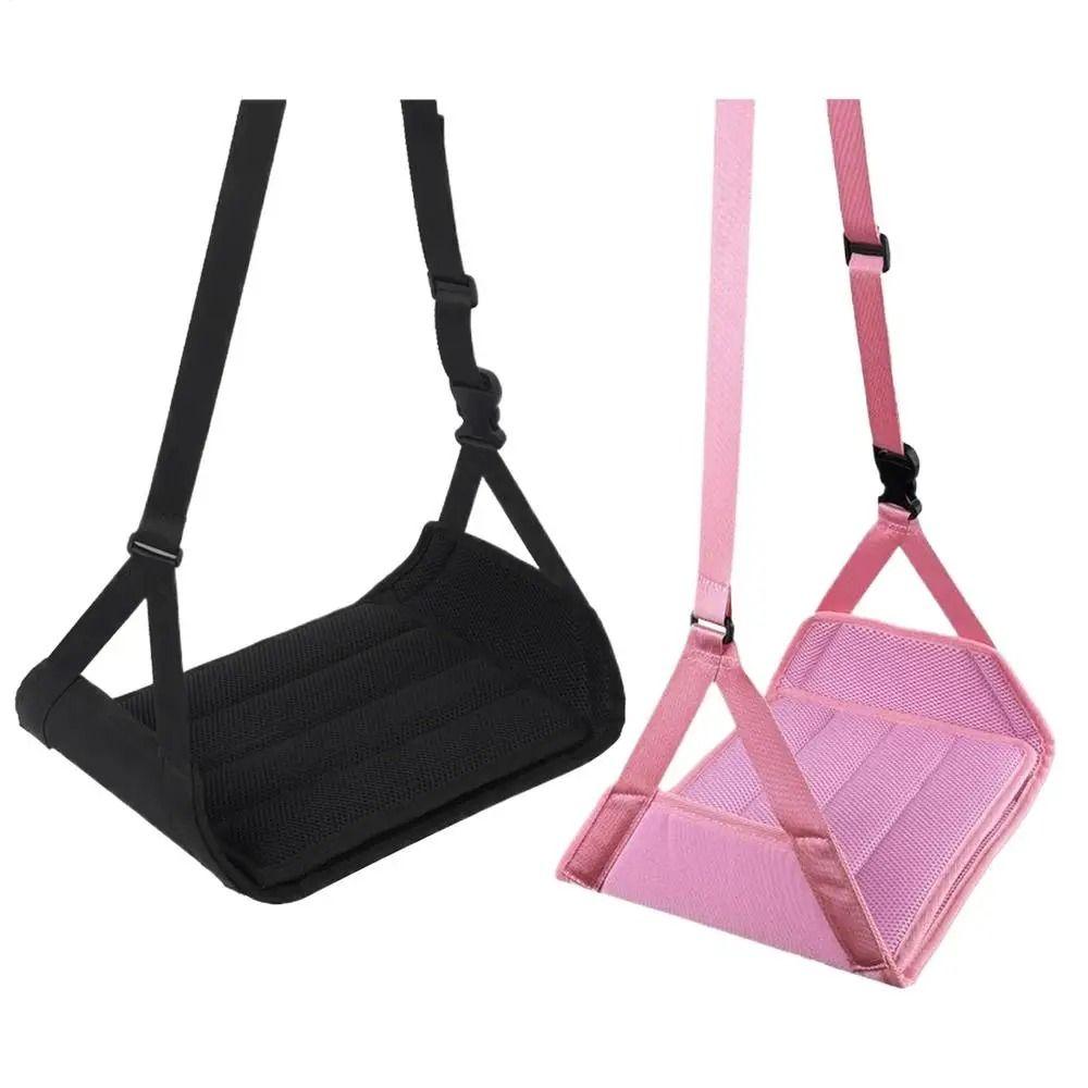 Removable Pad Plane Leg Rest Adjustable Strap Leg Comfort Mat Airplane Foot Hammock  Outdoor