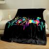 Colorful Dog and Paw Heartbeat Design print blanket soft and cozy perfect for the living room bed sofa or a nap,gift