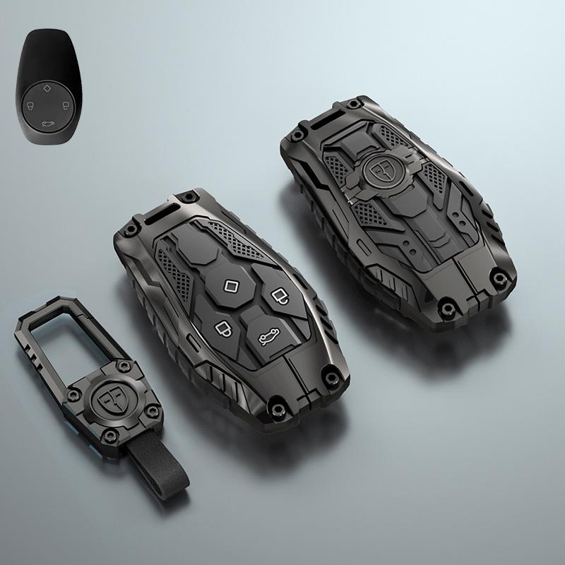 Styling Mouldings Zinc Alloy Car Smart Remote Key Cover Case Protector Holder Shell Bag For Leapmotor T03 S01 C11 C01 Type Keych