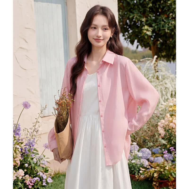 INMAN Li Landi Style Lyocell Loose Fit Shirt L