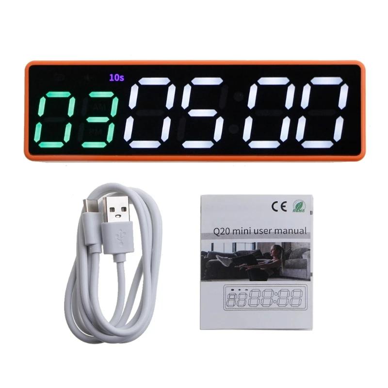 Gym Timer Clock Workout Timer Interval Clock Stopwatch Count Down/Up Interval Timer LED Fitness Training Timer Outdoor