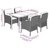 VidaXL Garden Dining Set with Cushions 5 Pcs, Patio Table and Chairs, Outdoor Furniture Terrace, Modern, 3211943