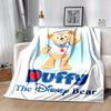 1pc, Disney Duffy Cozy Flannel Throw Blanket, Perfect Gift for Bedroom, Living Room, Travel, Camping, Car, Beach, Office Naps, Ideal Sofa Blanket, Out