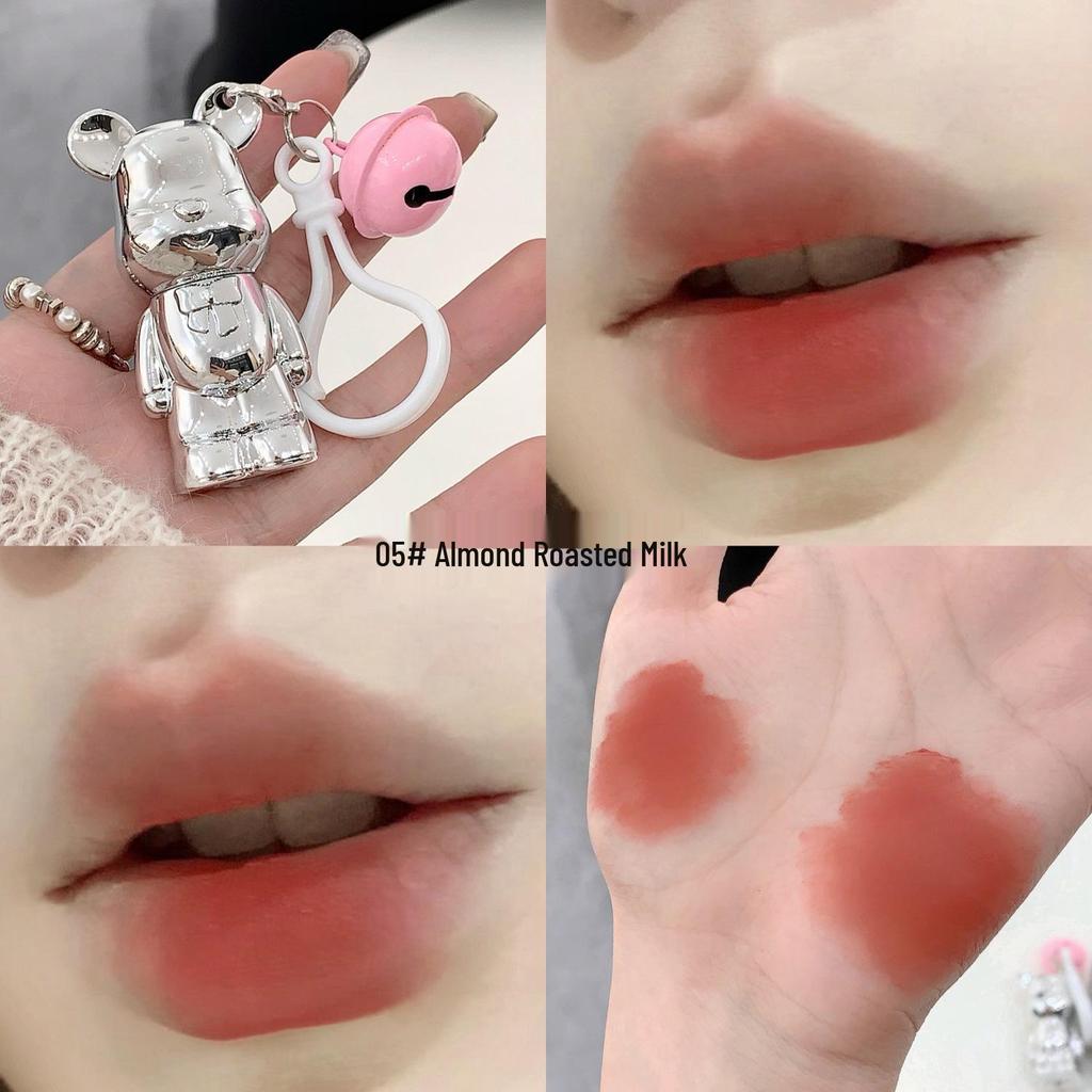 SHAQINUO Cute Bear Velvet Matte Lip Mud - Soft Nude Whitening Lipstick
