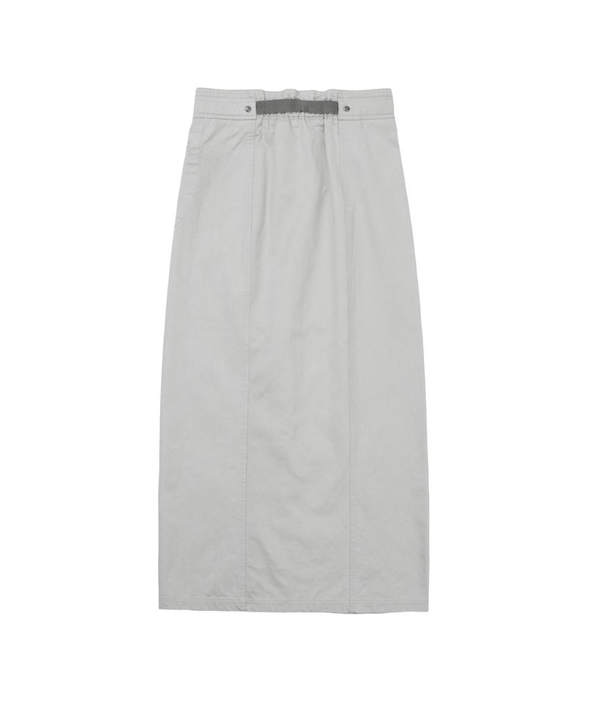 Wellbeing Express Belted Long Skirt Gray