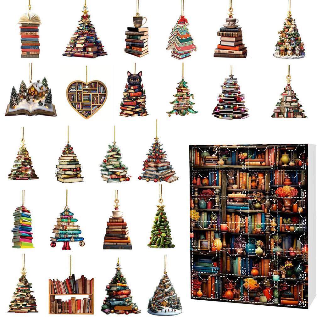 Christmas Countdown Advent Calendar Acrylic Booklet Christmas Tree Decorations For Holiday Gifting