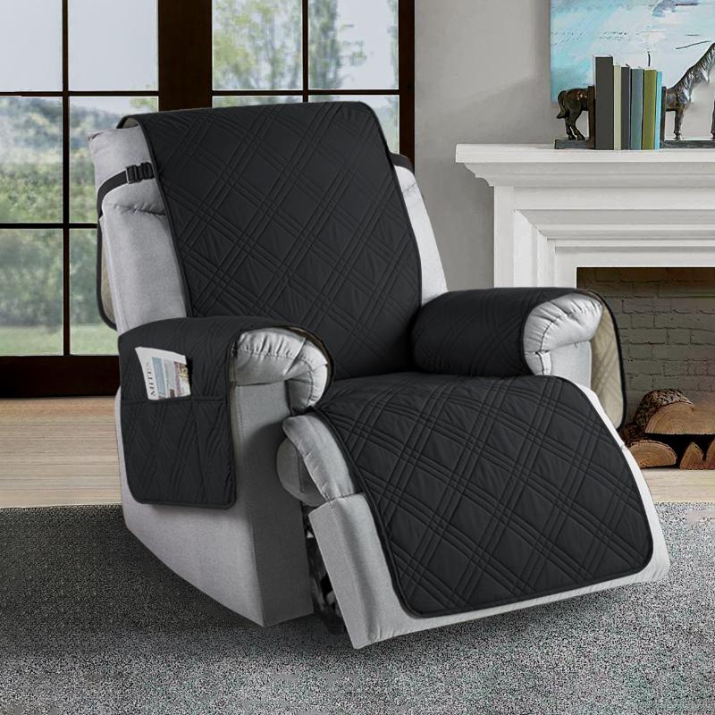 Non Slip Cover Waterproof Recliner Chair Cover for Recliner Chair with Pocket Reclining Chair Armchair Protector Cover