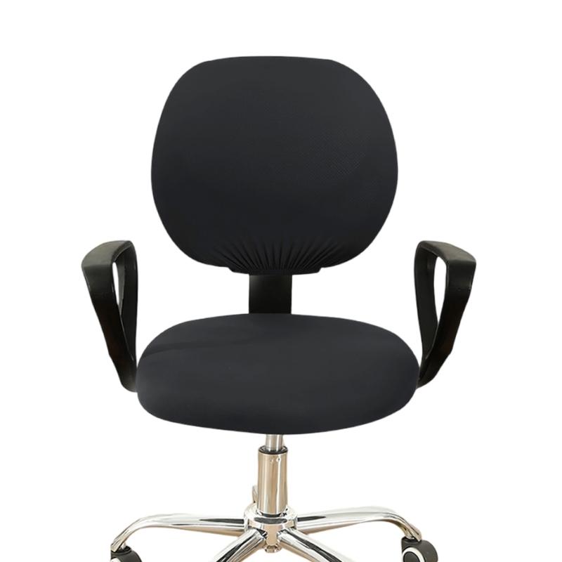 Stretchable Water Resistant Desk Chair Cover Spandex Slipcover with Removable Washable Backrest and Cushions Protection