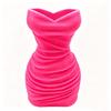 3D Printed Dress Shaped Pen Holder Stereo Textured Decorative Stationery Organizer Makeup Brush Storage Stand For Desk Decor