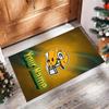 Green Bay Packers Crystal Velvet Rug, Custom Name Text Personalized Non‑Slip Floor Mat for Home Decor Gift