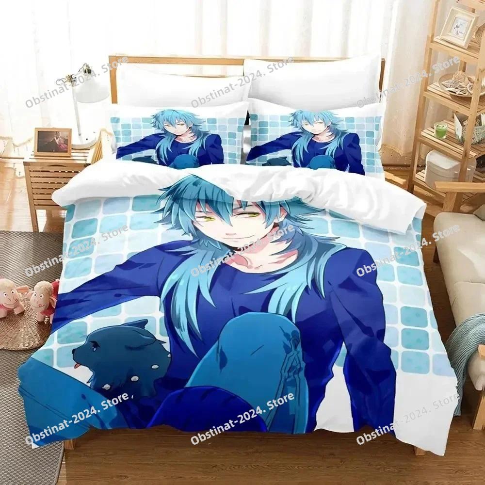 Anime DRAMAtical Murder Game Bedding Set Printed Bed Set Duvet Cover Sheet Pillowcase Bed Soft Quilt Cover Full Queen King Size