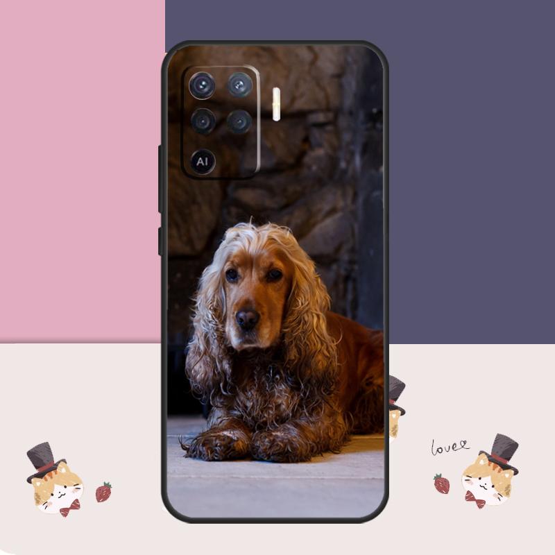 Cocker Spaniel Dog Case For Oppo A94 A74 A54 A18 A38 A58 A78 A98 A80 A60 A40 A96 A76 A16 A15 A17 A57 A77 A5 Pro