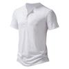 Ultra-Soft Bamboo Cotton Henley T-Shirts Men 2024 Brand Slim Fit Short Sleeve V Neck T Shirt Men Daily Work Causal Tops Tees XXL