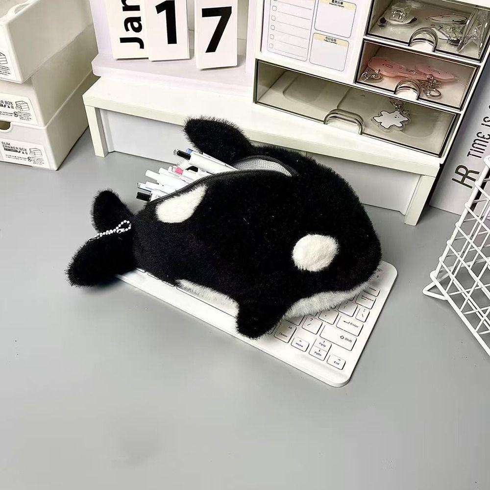 Large Capacity Pencil Case Plush Pen Box New Pen Bag  Gift