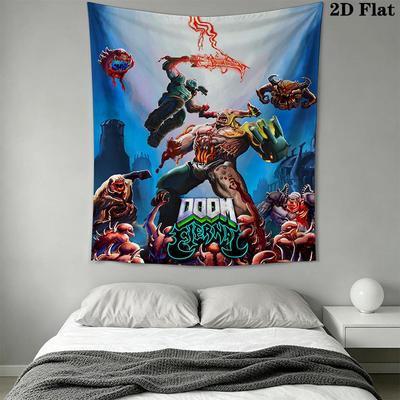 Retro DOOM Pattern Home Decor Tapestry, Wall Hanging, Decorative RV Wall Cloth.SGT0917256