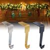 Decor Xmas Fireplace Stocking Hanger Sock Hook Racks Jewelry Clasp Fireplace Hook Base Christmas Metal Clips Stocking Holder