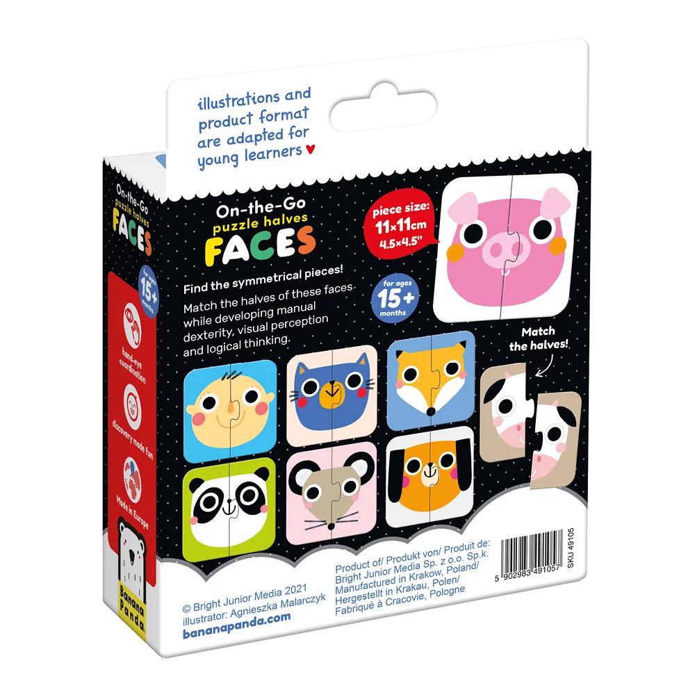 On-the-Go Puzzle Halves. Faces 15m+