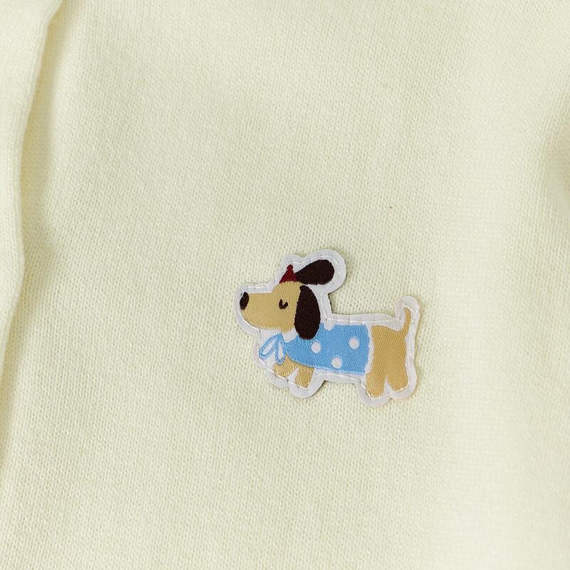 Desa Girls' Embroidered Dog Patchwork Cardigan