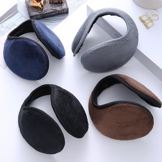 Unisex Winter Earmuffs Thick Plush Ear Protection Windproof Anti-slip Firm Stitching Commuting Outdoor Skiing Decorative Ear Warmers
