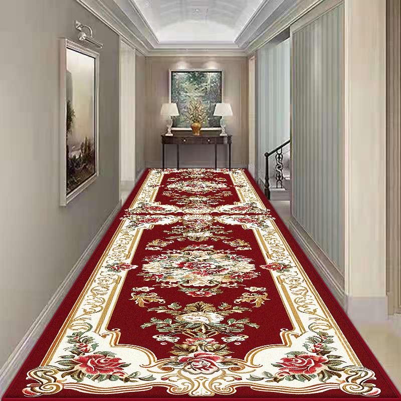 Europäischer Stil Flur Teppich Rutschfest Senior Flur Gang Langer Teppich Weich Treppenhaus Durchgang Dekoration Matte Luxus Einfache Reinigung