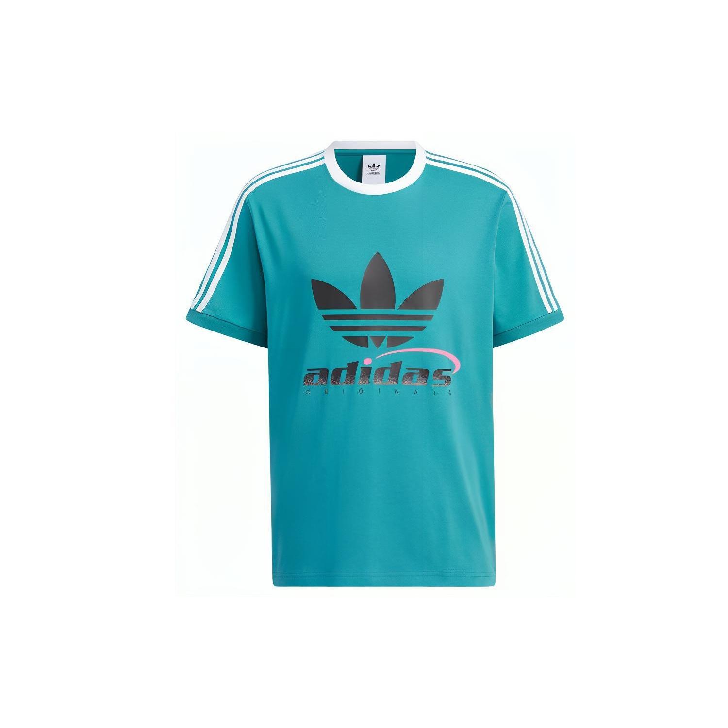 adidas Trefoil Logo Play Soccer Graphic T-shirt Asia Sizing  Teal  Men s IW6311 M