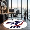 France Rugby Printed Round Rug Carpet Chair Rug Area Rug Entryway Doormats,for Office Chair Living Room Bedroom Kitchen Room.