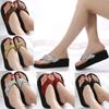 Sequins Summer Womens Antislip Sandals Girl Wedge Heels Slippers Flipflops Us