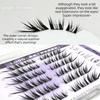 10-14MM DIY Lashes Extension Without Glue 6 Rows Fake Eyelashes Black Swan False Eyelashes  Party