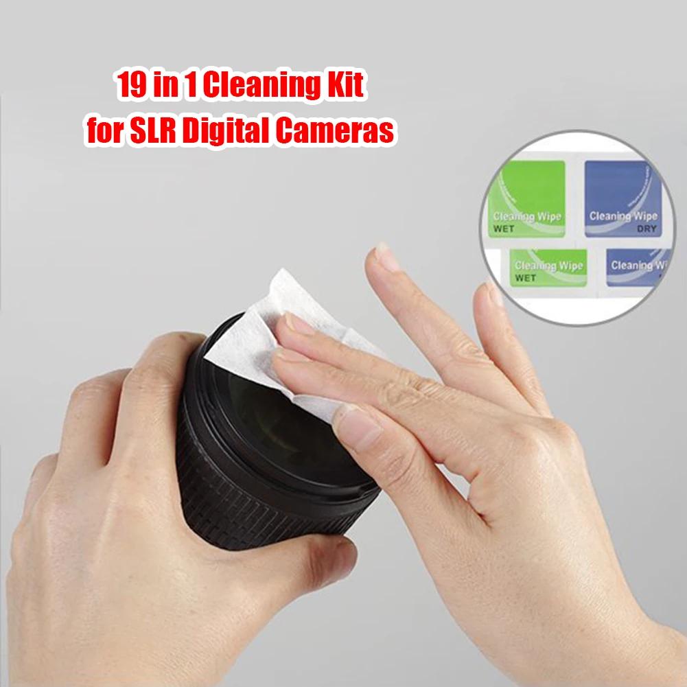 19PCS DSLR Lens Camera Cleaner Kit Professional SLR DV Digital Cameras Cleaning Tool for Sony Fujifilm Nikon Computer Clean
