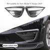 For Tesla Model Y Fog Lamp Spoiler Blade Trim Protective Cover Woof Tooth Wind Knife ABS Decoration Sticker Car Accessories