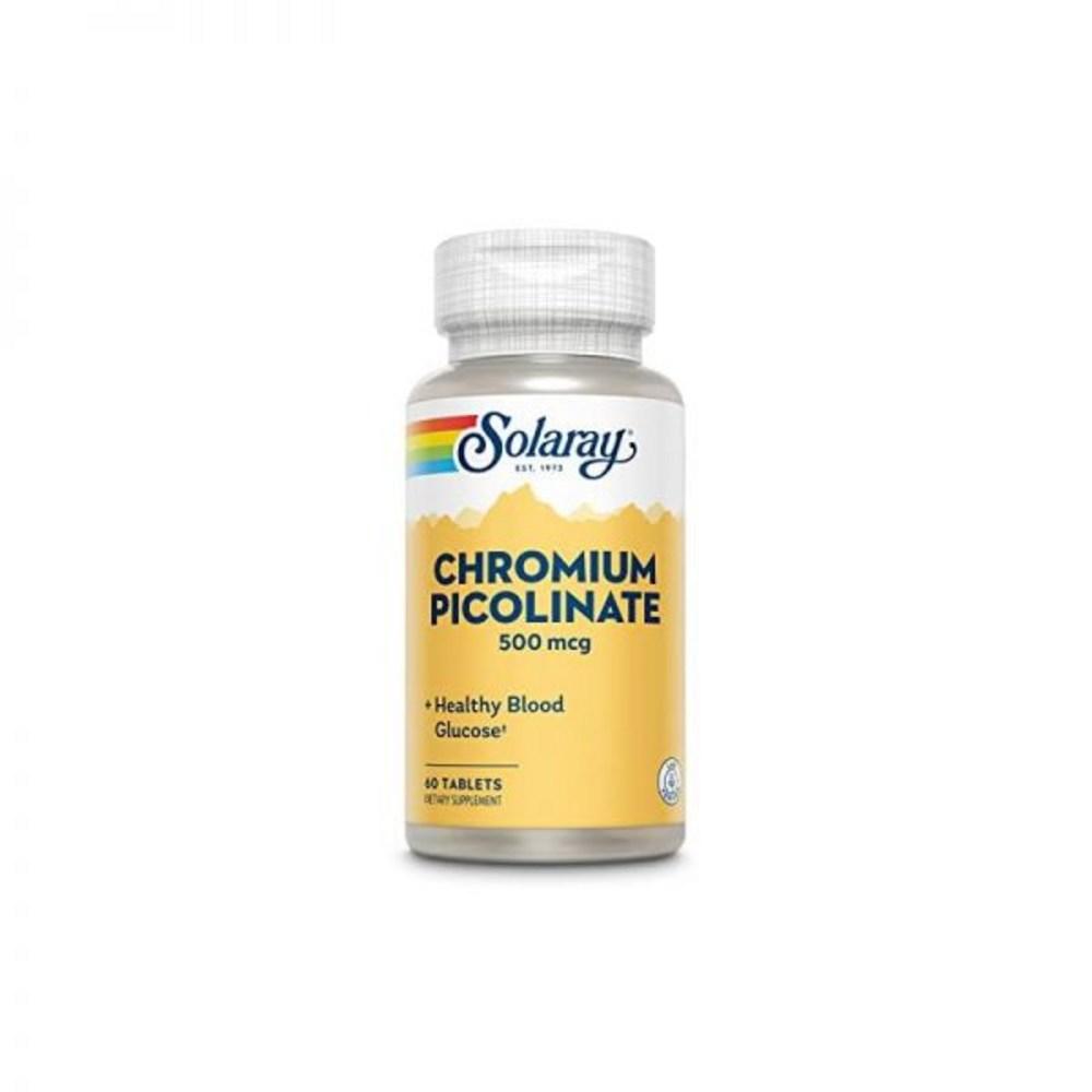 Solaray Chromium Picolinate 500 Microgram Supplement 60 Tablets 1 pcs