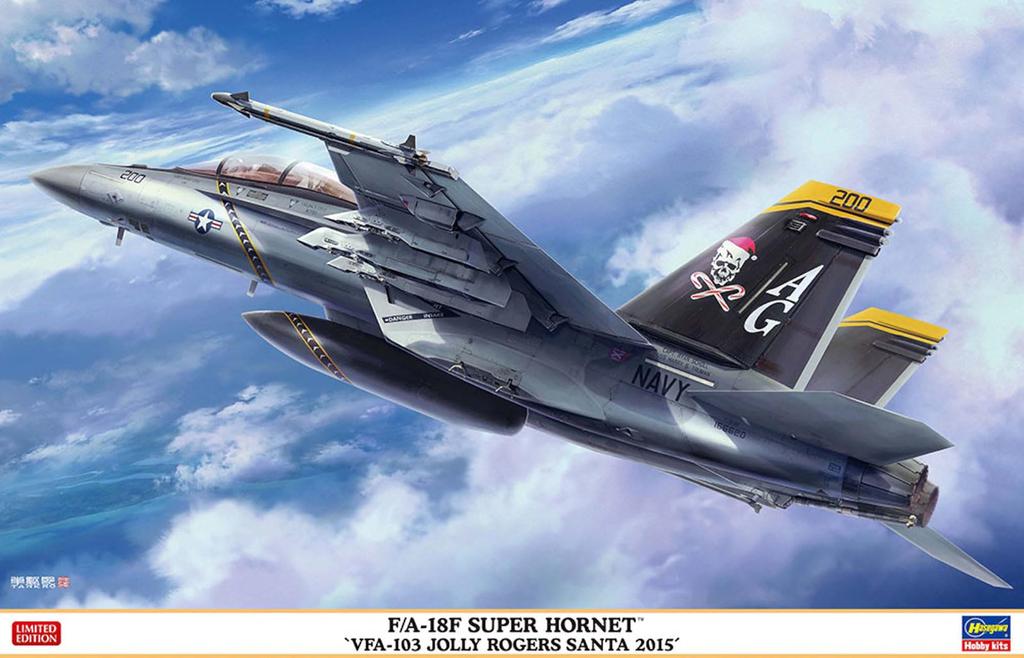 Hasegawa scale US Super Hornet Jolly Rogers SANTA Plastic Model Kit 07560 1/48 F/A-18F "VFA-103 2015"